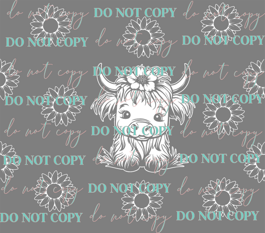 sunflower cow tape  template