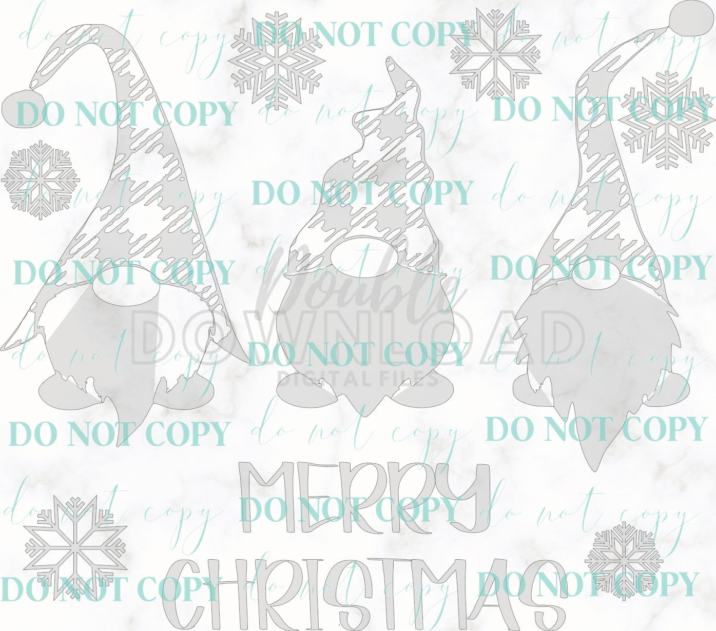 MERRY CHRISTMAS GNOME tumbler tape file